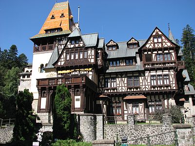 Pelisor castle, supposedly combining Art Nouveau with other styles.