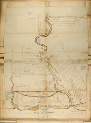 Plan cadastral de Batiscan, 1725