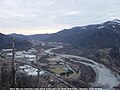 Veduta della zona industriale e del fiume Sesia dal castello dei Barbavari