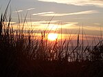 Zonsondergang in de duinen van Renesse