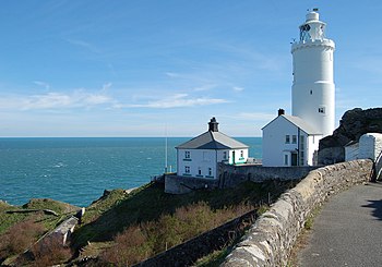 Start Point Lighthouse, in the south of Devon,...