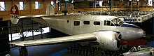 C-45 as used by the Swiss Air Force for civilian aerial photography missions Swiss Air Force Beechcraft Model 18.jpg