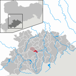 Läget för kommunen Tannenberg i Erzgebirgskreis