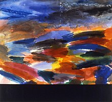 Ronnie Landfield, The Deluge, 1999, acrylic on canvas, 270 by 300 cm (9 by 10 ft) Thedeluge.jpg