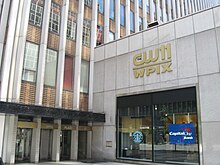 WPIX Plaza at the Daily News Building on the southwest corner of 2nd Avenue and 42nd Street WPIX 42 St jeh.JPG