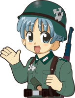 Wikipe-tan modeling standard combat uniform