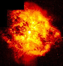 The nebula around Wolf-Rayet star WR124, which is located at a distance of about 21,000 light-years Wolf rayet2.jpg