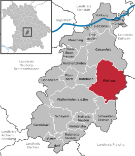 Kaart van Wolnzach