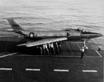 Der Prototyp XF3H-1 1953 auf der USS Coral Sea