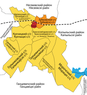 Зубкаўскі сельсавет на карце