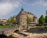 Slot Örebro op een eilandje in de rivier