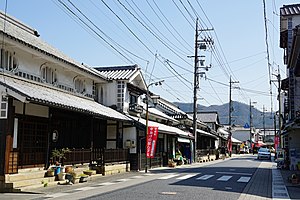 旧山陽道矢掛宿の景観
