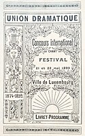 Voorblad van een programmaboekje van de Union dramatique (1899)
