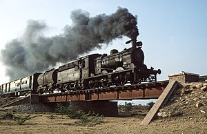 steam-powered passenger train in Pakistan