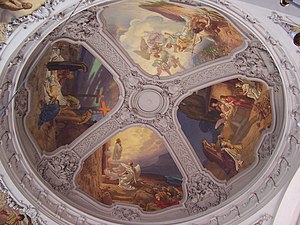 Plafondmålning i Adolf Fredriks kyrka i Stockholm.