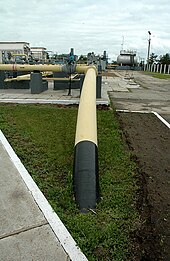 The world's longest ammonia pipeline (roughly 2400 km long), running from the TogliattiAzot plant in Russia to Odesa in Ukraine Ammiakoprovod NS.jpg