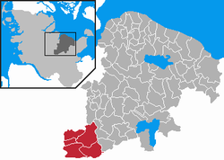 Map of Plön highlighting Bokhorst