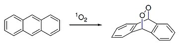 Реакция Дильса-Альдера антрацена с синглетным кислородом