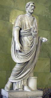 Antoninus Pius (r. 138-161) wearing a toga (Hermitage Museum) Antoninus Pius Hermitage.jpg