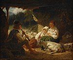 Herdefamilj med getter (1863)