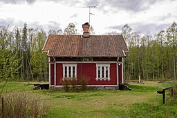 Den tidigare järnvägsstationen.