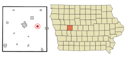 Location of Glidden, Iowa