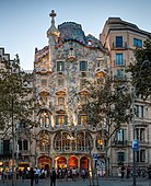 Casa Batlló (Barcelona, Spania), o capodoperă Art Nouveau cunoscută, 1904-1906, de Antoni Gaudí