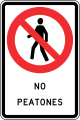 RPO-16 No pedestrians