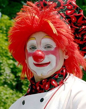 Typical clown makeup