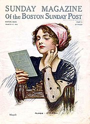 Cover by Alonzo Myron Kimball, 1912 Cover for Sunday Magazine (Boston, Massachusetts), 1912.jpg