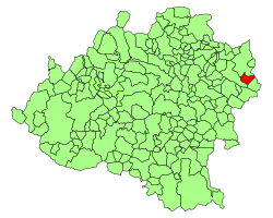 Location of Cueva de Ágreda in Soria Province