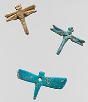 Faience amulets from Memphite region, ancient Egypt Middle Kingdom, 12-13 Dynasty