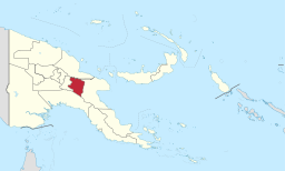 Provinsens läge i Papua Nya Guinea