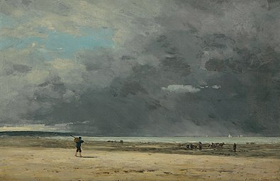 Deauville, marée basse, 1860-1865, collection privée, bente 2021.