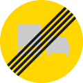 End of overtaking by lorries restriction
