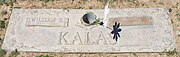 Grave of William E. Kalas (1889–1968) and Olga Kalas (1896–1991).