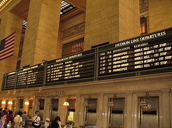 English: Train Board at Grand Central Terminal