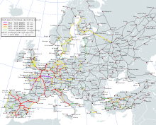High Speed Railroad Map of Europe.svg