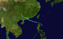 台风海高斯的路径图