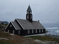 Église, près du port d'Ilulissat