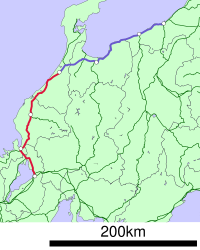 北陸本線の路線図