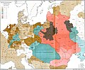 Les Juifs d'Europe Centrale en 1881 d'après Richard Andree[N 4]