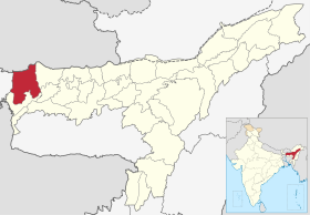 Localisation de District de Kokrajhar(কোকৰাঝাৰ জিলা)
