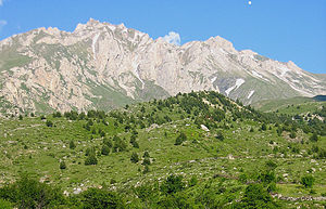 The Korab Mountain range seen from the Albania...