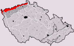 Krušnohorská hornatina na mapě Česka