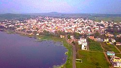 Aerial view of Lakshmipuram Village from Western Ghats