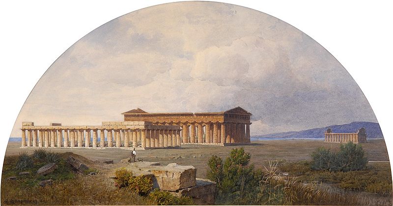 File:Louis Spangenberg Tempelanlage von Paestum 1881.jpg