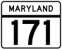 Maryland Route 171 marker