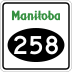 Provincial Road 258 marker