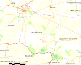 Mapa obce La Cornuaille